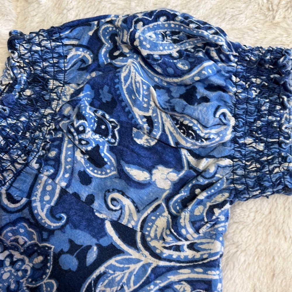 Lauren Ralph Lauren top, size M , blue paisley - Picture 5 of 5